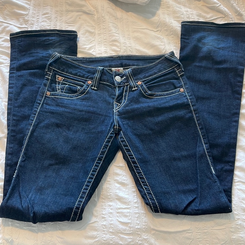 True religion hi rise boot dark wash jeans size 26